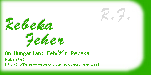 rebeka feher business card